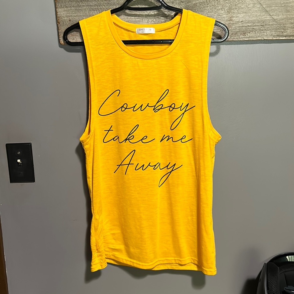 NWOT sheshow Cowboy take me away muscle shirt
